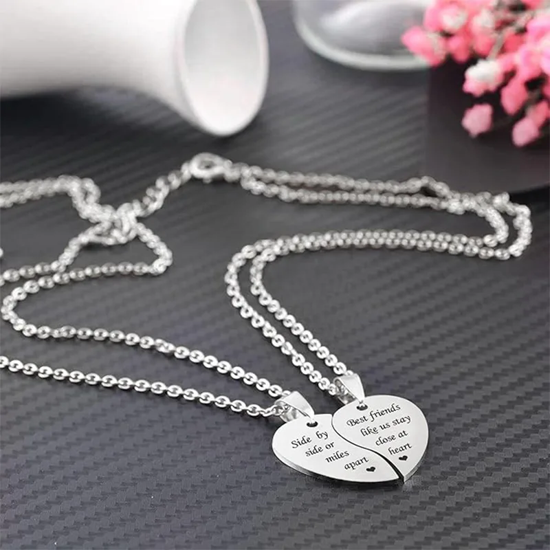 Collar de niña adolescente de acero inoxidable de la amistad