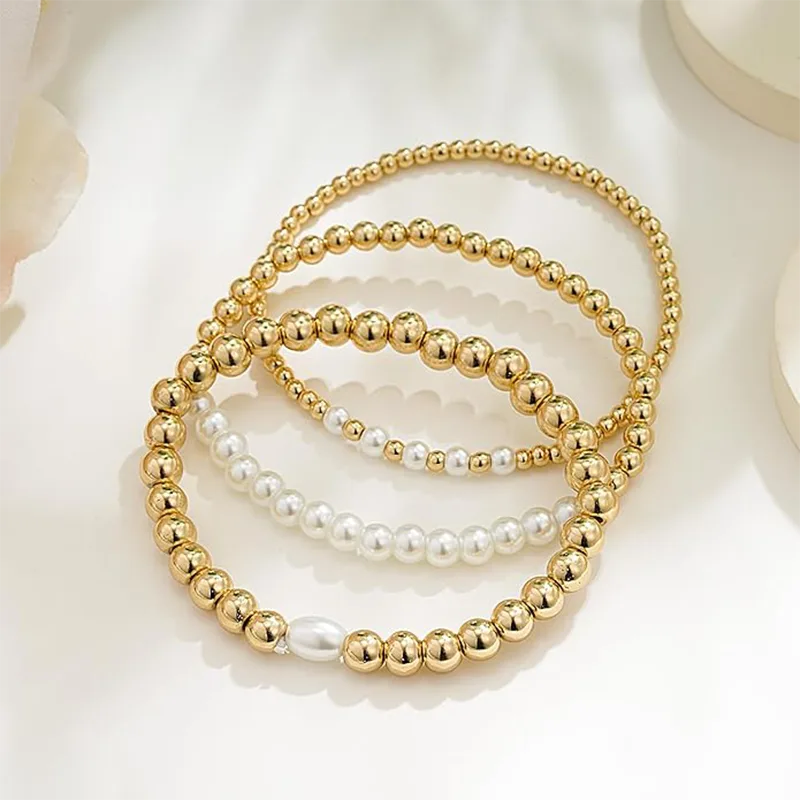 Pulseras de cuentas de perlas para mujer